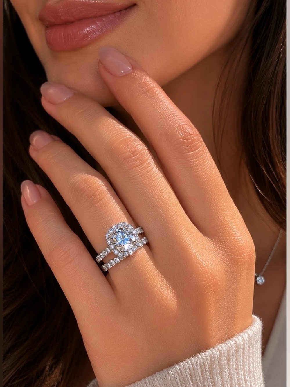 Luxury Inspired AAA Zircon Ring Set